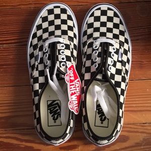 Authentic Golden Coast Black/White checker Vans